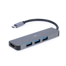 Adaptador multipuerto Gembird USB tipo C 2 en 1 (Hub USB + HDMI)