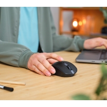 Ratón inalámbrico y Bluetooth Trust Ozaa recargable 6 botones receptor USB-A/USB-C negro