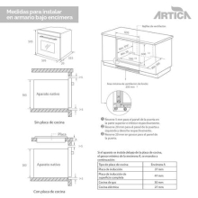 Horno Artica AHB7008X multifunción 70L con display