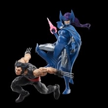 Set figuras hasbro marvel legends series wolverine & lady psylocke
