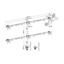 Soporte de mesa Equip 650160 17" a 32" 6 pantallas con brazos