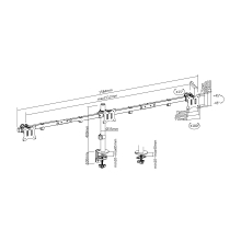 Soporte de mesa Equip 650158 17" a 32" 3 pantallas con brazo