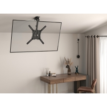 Soporte de techo Equip 650375 para pantalla 23"-55" extensible, inclina y se pliega