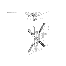 Soporte de techo Equip 650375 para pantalla 23"-55" extensible, inclina y se pliega