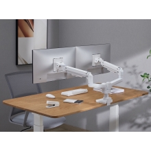 Soporte de mesa Equip 650183 17" a 35" 2 pantallas con brazos de gas blanco