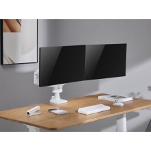 Soporte de mesa Equip 650183 17" a 35" 2 pantallas con brazos de gas blanco