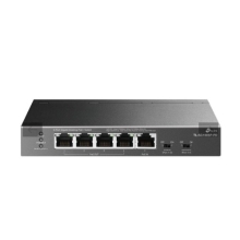 Switch TP-Link SG1005P-PD 1P Giga PoE++ In y 4P PoE+ Out metálico