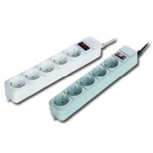Regleta Gembird 5 tomas protección sobretensión 1.8m blanca