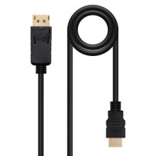 Cable Nanocable Displayport macho a HDMI macho 1m negro