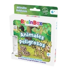 BrainBox Pocket Animales Peligrosos - Juego de Memoria Educativo para Niños a Partir de 6 Años