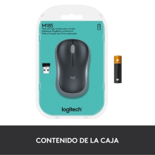 Ratón Inalámbrico Logitech M185 gris