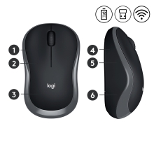 Ratón Inalámbrico Logitech M185 gris