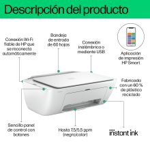 Multifunción HP Deskjet 2810e wifi A4 blanco