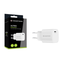 Cargador Conceptronic USB tipo c 20w Pd 3.0 blanco