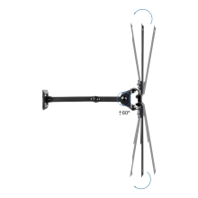 Soporte de pared Tooq LP1356TN-B 13" a 55" gira e inclina con doble brazo