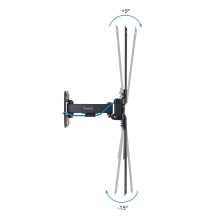 Soporte de pared Tooq LP1355TN-B 13" a 55" gira e inclina con brazo negro