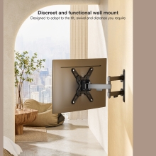 Soporte de pared Tooq LP1345TN-B 13" a 43" gira e inclina con doble brazo