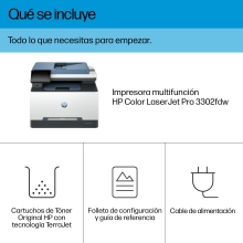 Multifunción HP laser color Pro MFP 3302fdw A4 25ppm