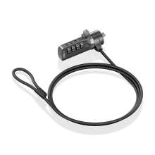 Cable de seguridad AISENS con cerradura de combinación Kensington 1.5m negro