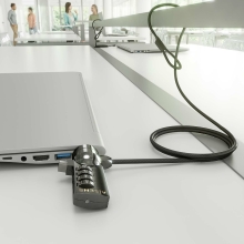 Cable de seguridad AISENS con cerradura de combinación Kensington 1.5m negro