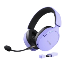 Auriculares Bluetooth Trust Gaming Fayzo Gxt 491 Lila 25305 Bt Y Usb 2.4ghz microfono desmontable