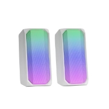 Altavoces 2.0 bluetooth Mars Gaming Msrgb Full RGB 15w Jack 3.5mm blanco