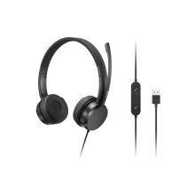Auricular con micrófono Lenovo Wired Stereo On-ear Headset USB