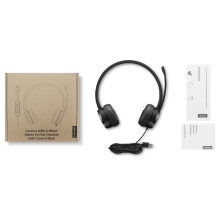 Auricular con micrófono Lenovo Wired Stereo On-ear Headset USB