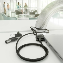 Cable de seguridad AISENS cerradura con llave 1.5m