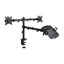 Soporte de mesa TooQ DB1202TN-B 17" a 32" 2 pantallas + portátil 