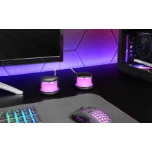 Altavoz bluetooth 2,0 Mars Gaming Ms-aura negro Rgb 360Âº Bt 5,3 15w alimentación Usb + Jack 3,5mm