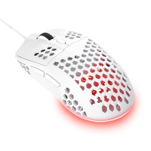 Ratón Trust Gxt928w Helox Usb Ultraligero Gaming blanco