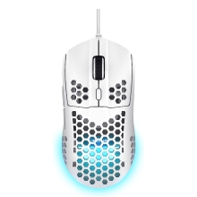 Ratón Trust Gxt928w Helox Usb Ultraligero Gaming blanco