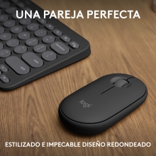 Teclado y ratón inalámbrico Logitech Pebble 2 combo negro