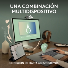 Teclado y ratón inalámbrico Logitech Pebble 2 combo negro