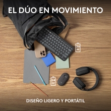 Teclado y ratón inalámbrico Logitech Pebble 2 combo negro