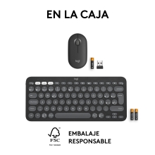 Teclado y ratón inalámbrico Logitech Pebble 2 combo negro