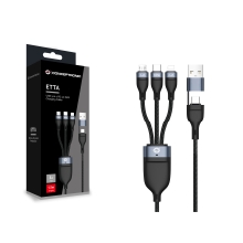 Cable Usb 3in1 Conceptronic Pd 3.0 60w 20v 3A 480mbps 2m E-mark
