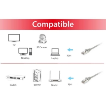 Cable de red Equip S/FTP Cat6 50m LSOH blanco
