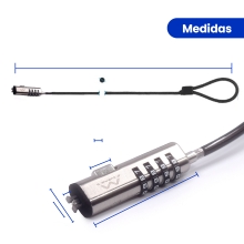 Cable seguridad Ewent Nano con combinación