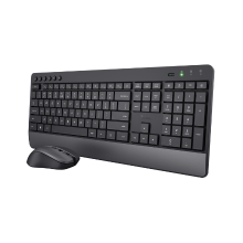 Teclado y ratón Inalámbrico Trezo teclas silenciosas, negro