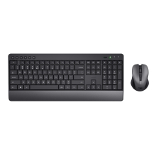 Teclado y ratón Inalámbrico Trezo teclas silenciosas, negro