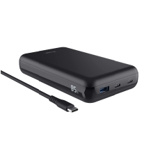 Power Bank Trust Laro 100w 20.000mah -1 Usb-a Y 2 USB-c para Portatil Negro