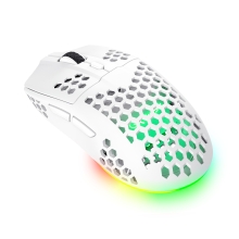 Ratón Inalámbrico Trust Gxt 929w Helox Ultraligero, Iluminación led con respiración blanco