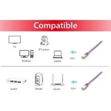 Cable de red Equip S/FTP Cat6A 3m LS0H violeta