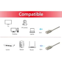 Cable de red Equip S/FTP Cat6A 0.25m slim LS0H beige