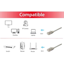 Cable de red Equip S/FTP Cat6A 3m slim LS0H beige
