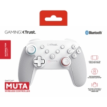 Gamepad Trust Gxt1246 Muta Para Nintendo Switch Con Controles De Mov. y respuesta de vibración blanco