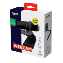 Webcam Con Microfono Trust Tanor Full Hd 1080p Negra