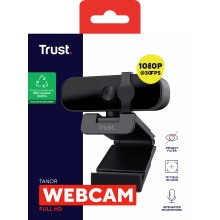 Webcam Con Microfono Trust Tanor Full Hd 1080p Negra